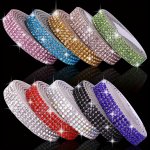 1PC Self-adhesive Rhinestone Ribbon Roll Sparkling 3D Strip Multicolored Craft Embellishment Car And Phone Decoration Diy Access