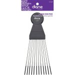 Diane Steel Fan Pick Comb Black 7.5 Inch