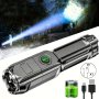 Ultra-bright Zoomable LED Flashlight - USB Rechargeable 1200MAH Battery Perfect For Camping Fishing & Emergencies