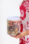 Currency Themed Metal Coin Bank XL