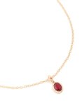 Goldair Gold Red Diamante Charm Necklace