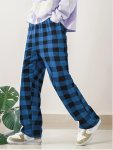 Men's Classic Plaid Pajama Pants Loose Lounge Wear Comfy Stretchy Pants For Daily Wearing