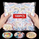 50PCS 100PCS Protective Covers Reusable Elastic Food Bowl Protective Covers Stretchable Food Cover Suitable For Different Sizes