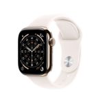 Apple Watch Series 11 Gps+cellular 46MM Gold Titanium Case With Light Blush Sport Band – S m