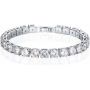 Shiny Cz Tennis Bracelet Silver Plated