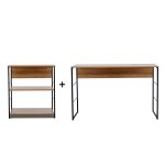 Office Desk And Bookshelf Combo