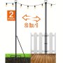 1pc/2pcs String Light Poles 298.7cm For Outside Hanging Backyard Garden Patio Deck Lighting Stand For Parties Wedding