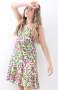 Big Girls Strappy Tiered Dress - Green Floral - Green Floral / 11-12 Years