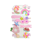 4AKID Assorted Hairclips For Girls - 14 Piece - Pink