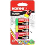 No Brand Coloured Eraser 2+1 Free Pack
