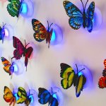 8PCS/16PCS/24PCS Multicolor LED 3D Butterfly Decoration Night Light Wall Sticker Light For Garden Backyard Lawn Party Festive Ho