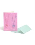 Kids Pink & Purple Coated Metal Heart Shaker Best Friends Necklaces 2-PACK