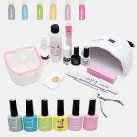 High Quality Uv led Glam Gel Nail Polish Starter & Soak Off Kit - Pastel