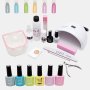 High Quality Uv/led Glam Gel Nail Polish Starter & Soak Off Kit - Pastel