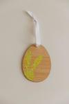 Wooden Easter Tag - Mustard Bunny