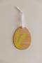 Wooden Easter Tag - Mustard Bunny