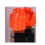 Orange Pvc Freezer Glove Knit Wrist Hiviz