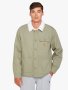 Hurley Men&apos S Green Bixby Canvas Sherpa Lined Jacket