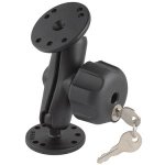 RAM 1" Ball Mount With 2 2.5" Round Bases & Locking Knob