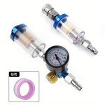 Car Paint Spray Gun Pressure Regulator Spray Gun Pneumatic Tool Pressure Regulating Valve Water Pavilion + Online Water Trap Fil