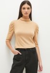 The Luxe Essential Polo Basic Draped Ballerina Sleeve - Stone