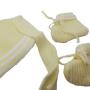 Yellow Newborn Baby Bonnet & Bootie Set
