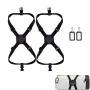 Luggage Straps 2 Pack High Elastic Luggage Bungee Suitcase Strap Adjustable Belt Heavy Duty Travel Luggage Belt Easy Bag Bungee 2 Pack Suitcase Tags Labels. Black