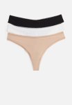 3-PACK Lace-trimmed Brazilian Briefs - Multi