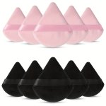 10 Pieces Powder Puffs Triangle Cosmetic Powder Puff Reusable Soft Plush Powder Sponge Makeup Foundation Sponge For Face Body Lo
