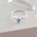 Rayne 925 Sterling Silver Azure Sn Opal Ring - Size 7