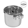 Carrol Boyes Stock Pot 24CM-FLOW - W: 330MM X H: 240MM X D: 255MM