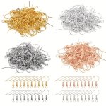 About 50PCS Earring Hooks With Balls And Coils 18MM Iron Ear Hooks Earring Backs Earrings Making Supplies Diy Jewelry Accessorie