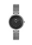 Lee Cooper Ladies Silver Mesh Dress Black Dial - LC06630.3500