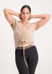 Ruche Detail Active Top - Beige - S