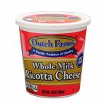 Dutch Farms Whole Milk Ricotta 30 Oz