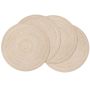 Shacos Round Braided Placemats Set Of 4 Round Table Mats For Dining Tables 15 Inch Washable Beige 4