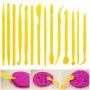14pcs Plastic Clay Sculpting Set Wax Carving Pottery Tools Carving Sculpture Shaper Polymer Modeling Clay Tools