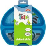 Made 4 Tots Divided Plate Blue