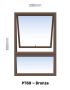 Aluminum Window Value Range Bronze With Obscure Glass Top Hung PT69 1 Vent W600MM X H900MM