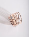 Rose Gold Diamante Band 6-PACK - M l