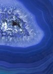 Indigo Agate Art Print - Premium Stretched Canvas A2