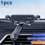 Car Phone Mount - Easy Install Air Vent Clip Holder For Navigation & Convenience Durable Abs Material