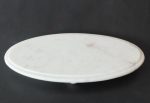 Oval White Marble Stand On Feet – 38X18CM