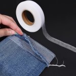 1 Roll Double-sided Fusible Interfacing Tape Non-woven Easy To Use Iron-on Adhesive Diy Fabric Hemming Garment Accessories Light
