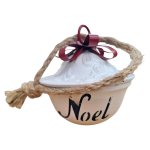 Metal Noel Bell Christmas Decoration White 15CM
