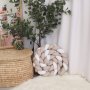 Cot Bumper Braided 3 Strand Beige White And Beige