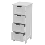 Bathroom/corner Office Storage Cabinet With 4 Drawers