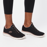 Skechers Women Summits Slip-on Sneaker - Black Rose - 8