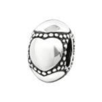 B7-C6483 - 925 Sterling Silver Heart European Charm Bead