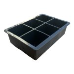 Silicone Ice Tray - Black 6 Cube